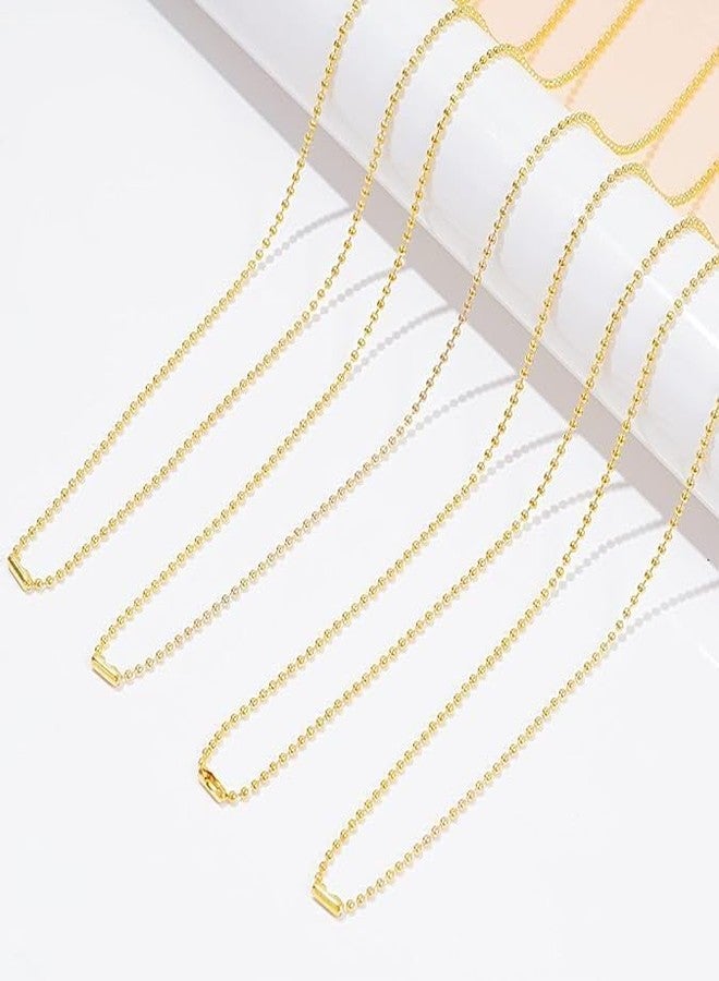 Beadsncraft Golden Ball Chain 10 Pieces for Jewellery Necklace Making Bracelet Anklet Earrings DIY Crafts Findings Purpose | Chain Extenders | Jewelry Findings | Golden | 2MM - Image 2